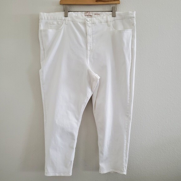 7 For All Mankind Jeans 26 Plus White Jen7 Ankle Straight Casual Stretch Classic - Picture 1 of 10